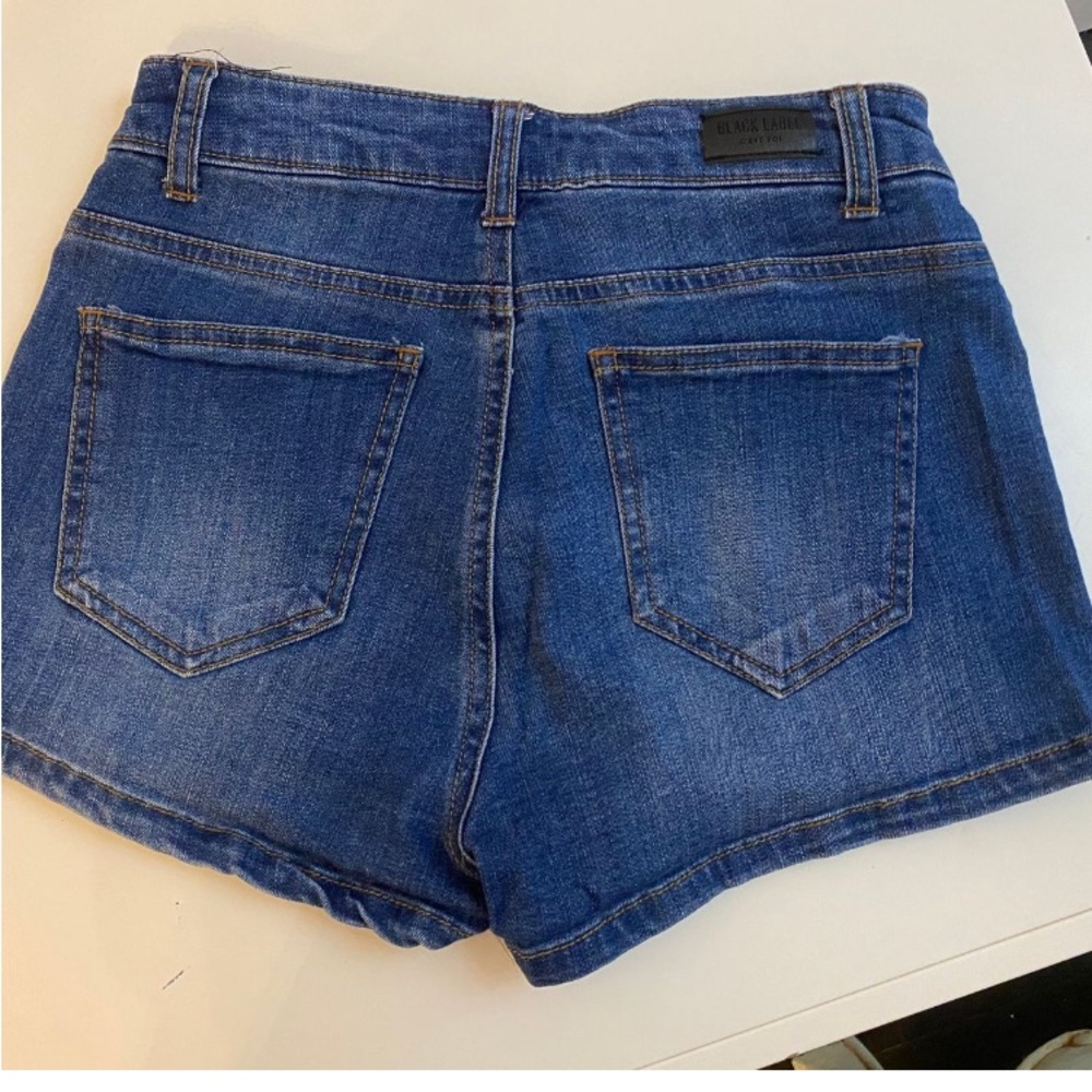 Black label jean skort